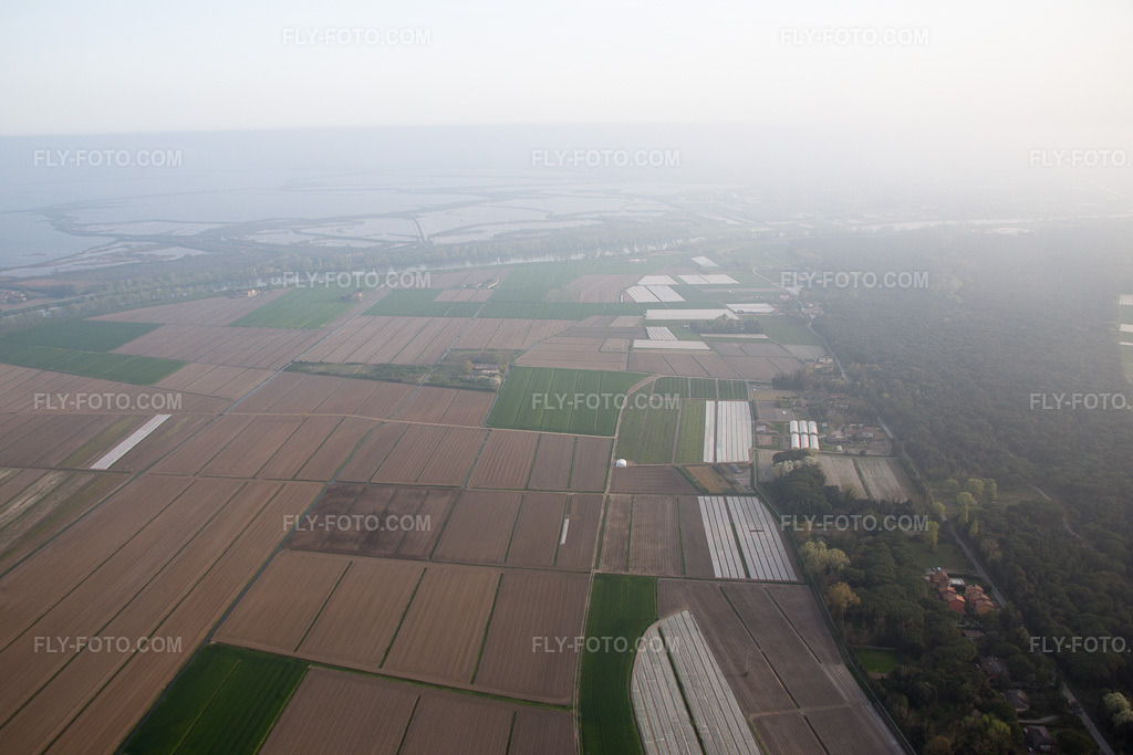 Aerial view: View of the town in Fossone d'Adige in the state Veneto, Italy.Photo: IMG_087620.jpg taken on 04/06/2016 by Werner Riehm/FLY-FOTO.comResolution of the original: 5472 x 3648 px