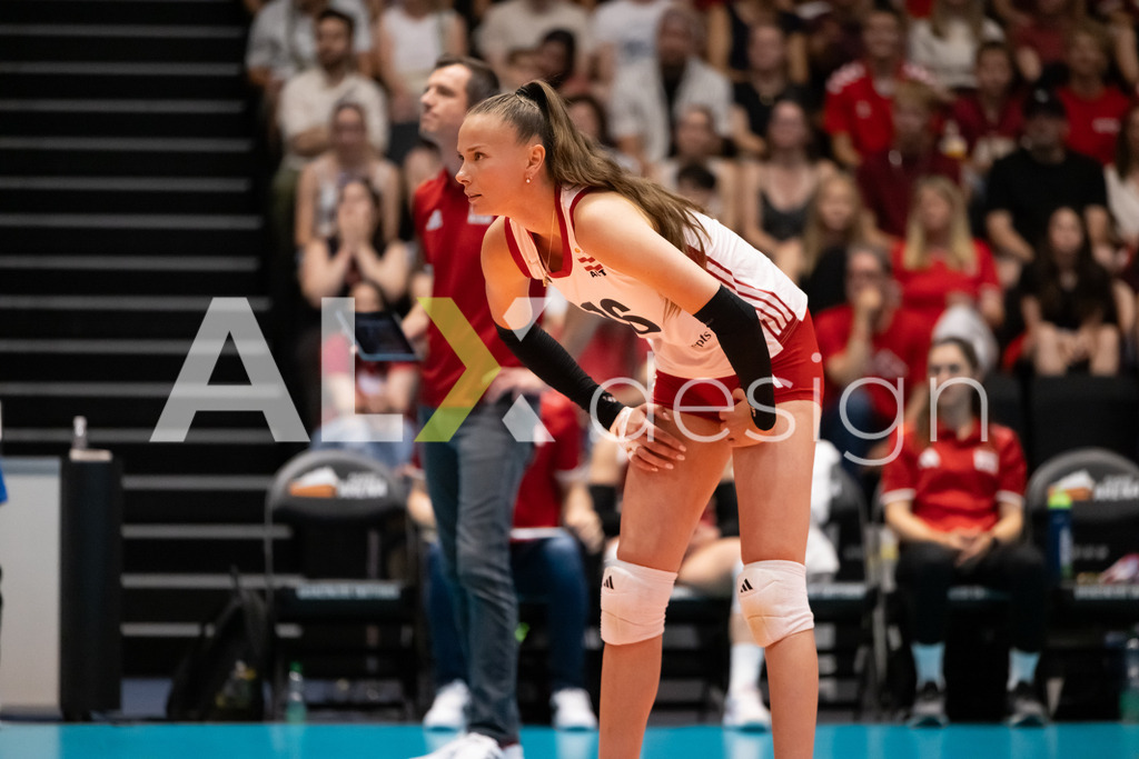 Austria v Switzerland - CEV European League Women | KRIENS, SWITZERLAND - JUNE 14: ANAMARIJA GALIC of Austria during the CEV European League match between Austria and Switzerland at Pilatus Arena on June 14, 2026 in Kriens, Switzerland. - Realisiert mit Pictrs.com