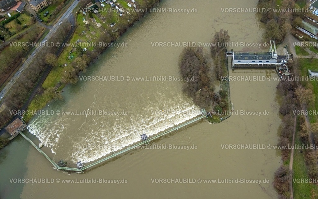 Hagen231201641Volmemuendung-topaz | Luftbild, Ruhrhochwasser, Weihnachtshochwasser 2023, Fluss Ruhr tritt nach starken Regenfällen über die Ufer, Überschwemmungsgebiet am WasserKraftwerk Stiftsmühle, Herdecke, Ruhrgebiet, Nordrhein-Westfalen, Deutschland