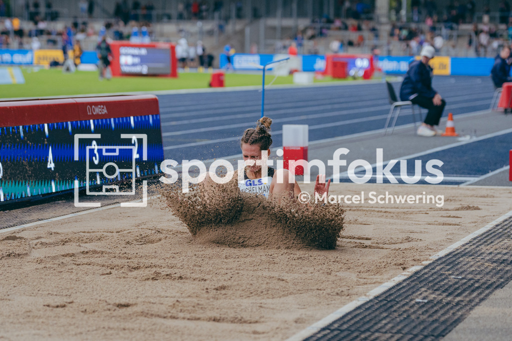 Deutsche Meisterschaften der Frauen und Männer 2026 | Lynn Michelmann, TSV Asendorf, Weitsprung, Deutsche Meisterschaften der Frauen und Männer 2026, Lohrheidestadion Bochum-Wattenscheid, 26.07.2026. Foto: Marcel Schwering / sportimfokus - Realisiert mit Pictrs.com