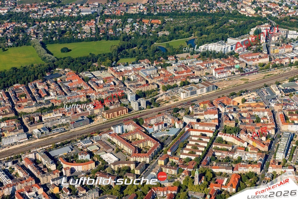 Luftaufnahme von Altstadt Fürth Bild- Das Luftbild wurde 2025 vom UL-Flugzeug heraus erstellt ( keine Drohne ) - Hochauflösende Luftaufnahme -Nicht vergleichbar mit Google Maps oder Satelittenbilder- Die Geschenkidee !Mit Lizenz und Bildrechte bestellbar