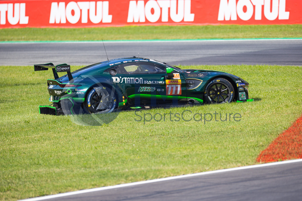 Trainproduction-20230708-0058 | MONZA,ITALY,08.Jul.23 - MOTORSPORTS - WEC, FIA World Endurance Championships, 6h of Monza, Autodromo Monza. Image shows Satoshi Hoshino (JPN), Casper Stevenson (GBR) and Tomonobu Fujii (JPN/ D'Station Racing). Photo: Trainproduction / Matthias Trinkl