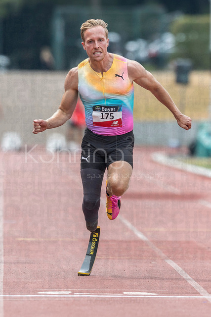 Para Heimspiel 7.0; Leverkusen, 18.07.2026 | LEVERKUSEN, GERMANY - JULY 18, 2026 : Levi Vloet (NED/Niederlande / Para Athletiek) competing in the 100m during the Para Heimspiel 7.0 at Fritz Jacobi Sports Complex on July 18, 2026 in Leverkusen, Germany.