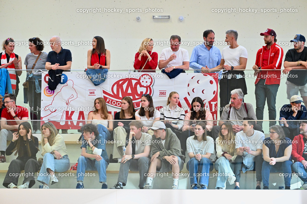 VSV Unihockey vs. KAC Floorball | KAC Floorball Fans, Besucher Ballspielhalle St. Martin, VSV Unihockey vs. KAC Floorball, VSV Unihockey vs. KAC Floorball am 12.04.2025 in Villach (Ballspielhalle St. Martin), Austria, (Photo by Bernd Stefan)