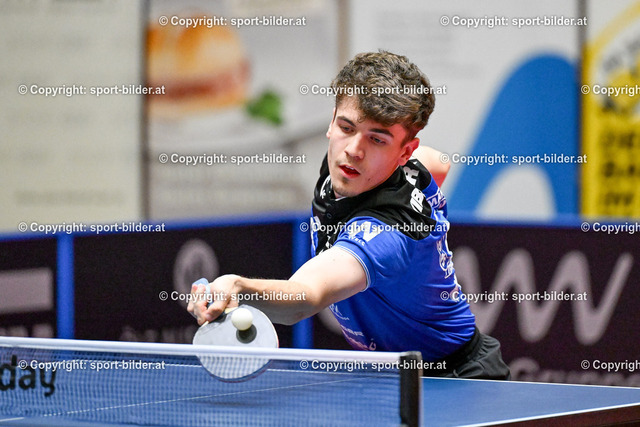 AUT, Tischtennis Bundesliga Herren, SPG Wels vs SPG Linz | 18.04.2024, Wels, AUT, Tischtennis Bundesliga Herren, SPG Wels vs SPG Linz, im Bild Felix Wetzel (Wels)


// Tabletennis Mens National League between SPG Wels and SPG Linz in Wels, Austria on 2024/04/18