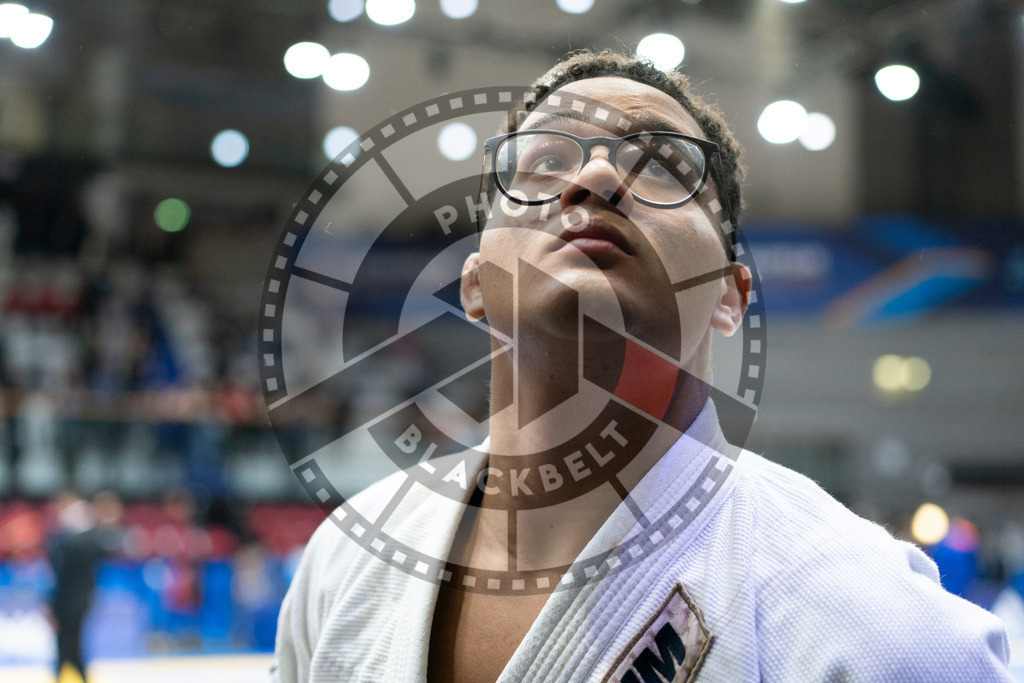 20240122PBB5506 | Fighters compete during the second day of the IBJJF European Championship in Paris, France, on January 22, 2024.