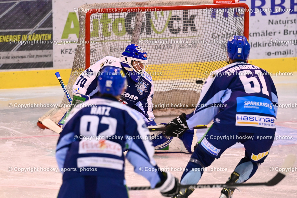 ESC Steindorf vs. MET PHOTOVOLTAIK HORNETS SPITTAL | #70 Moser Lukas ESC Steindorf, #61 Friedrich Daniel ESC Steindorf, ESC Steindorf vs. MET PHOTOVOLTAIK HORNETS SPITTAL, ESC Steindorf vs. MET PHOTOVOLTAIK HORNETS SPITTAL am 26.10.2024 in Steindorf (Ossiachersee Halle), Austria, (Photo by Bernd Stefan)