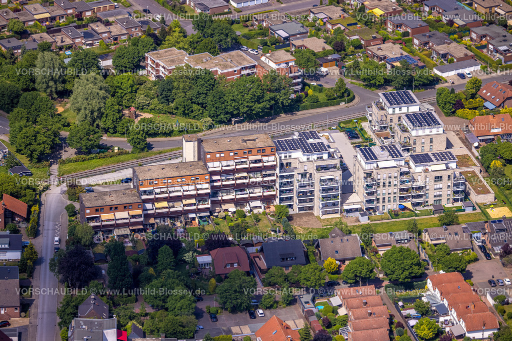 Hamm220504294 | Luftbild, Baustelle und Neubau Wohnanlage Augenweide, Eigentumswohnungen und Penthäuser, Alter Papenweg Ecke Grenzweg, Uentrop, Hamm, Ruhrgebiet, Nordrhein-Westfalen, Deutschland