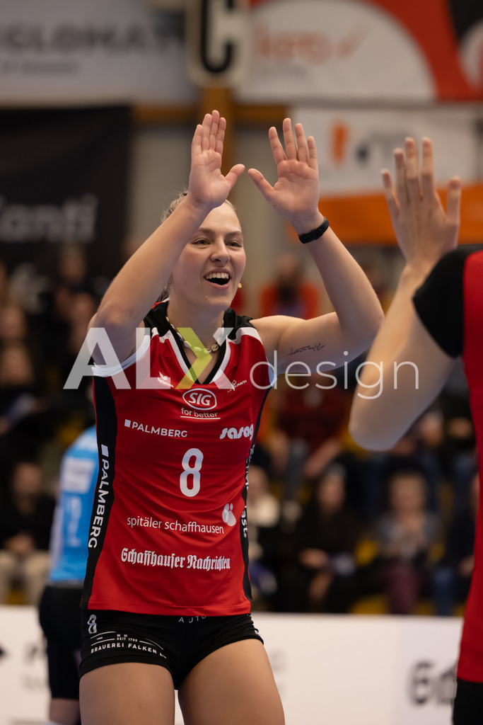 Volleyball I Frauen I Saison 2025-2026 I Volleyball NLA | Women I Round 16 I VC Kanti Schaffhausen - Viteos NUC I 31.01.2026 | 8 Lina-Marie Lieb (DE) (VC Kanti Schaffhausen) – Aussen - Realisiert mit Pictrs.com