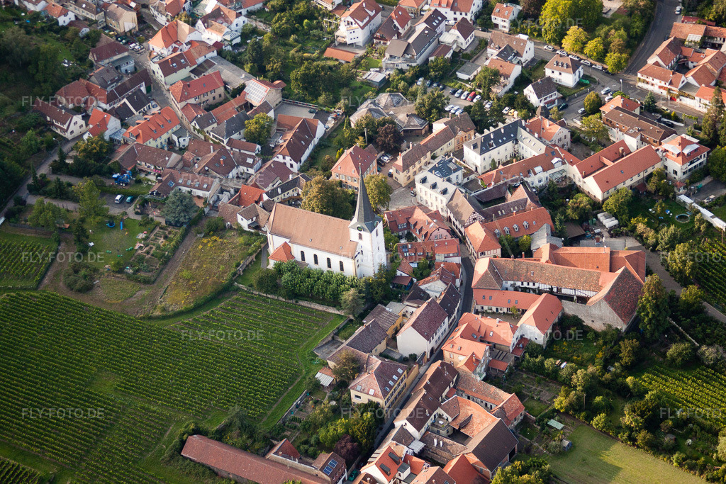 Luftbild: Jakobus im Ortsteil Hambach an der Weinstraße in Neustadt im Bundesland Rheinland-Pfalz in Deutschland. Foto: IMG_33048.jpg vom 04.09.2010 durch Werner Riehm/FLY-FOTO.de