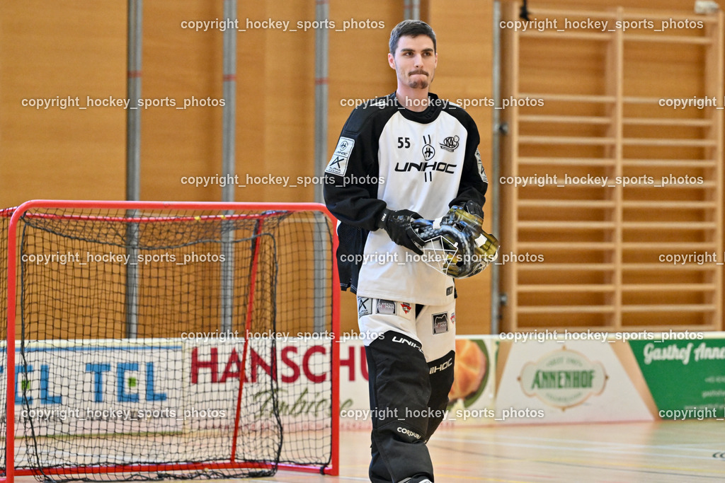 VSV Unihockey vs. KAC Floorball | #55 Maximilian Obereder KAC Floorball, VSV Unihockey vs. KAC Floorball, VSV Unihockey vs. KAC Floorball am 12.04.2025 in Villach (Ballspielhalle St. Martin), Austria, (Photo by Bernd Stefan)