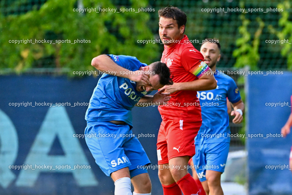 KAC 1909 vs. SAK | #8 Mario Antunovic SAK, #2 David Gräfischer KAC 1909, KAC 1909 vs. SAK, KAC 1909 vs. SAK am 06.09.2024 in Klagenfurt (Sportplatz KAC), Austria, (Photo by Bernd Stefan)