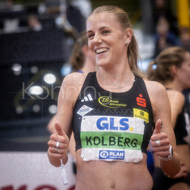 Deutsche Leichtathletik-Hallenmeisterschaften; Dortmund, 01.03.2026 | Majtie Kolberg (LG Kreis Ahrweiler) gewinnt die 1500m und ist Deutscher Hallenmeister; Deutsche Leichtathletik-Hallenmeisterschaften am 01.03.2026 in der Helmut-Körnig-Halle in Dortmund. 
