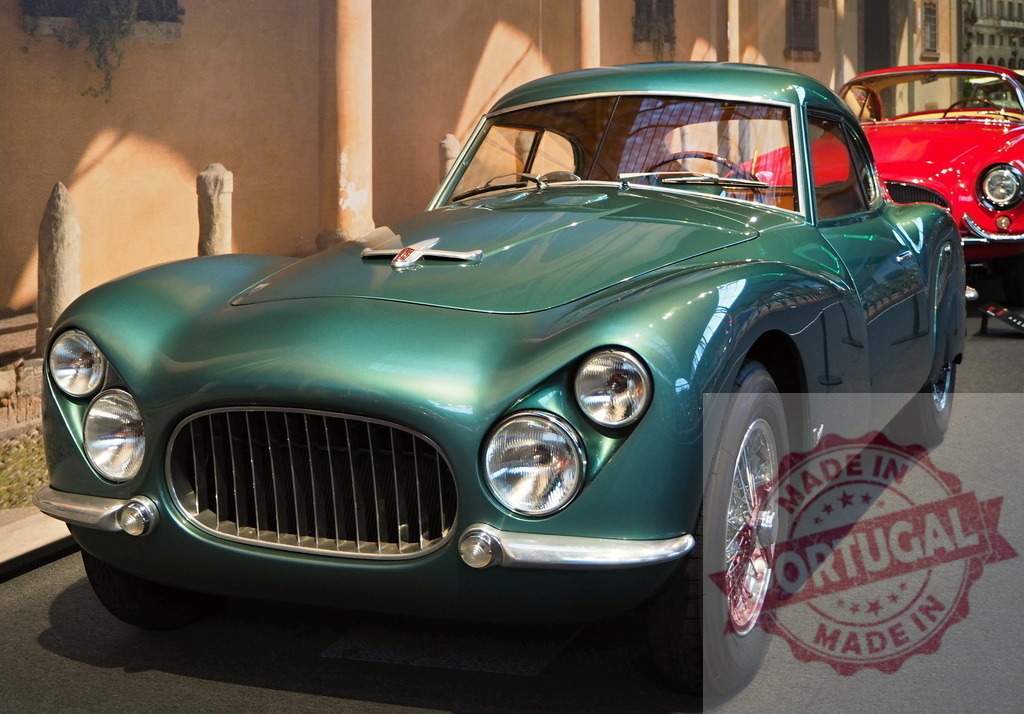 Alfa Romeo 1900 Super Sprint Ghia classic car at museum | Alfa Romeo 1900 Super Sprint Ghia vintage car displaying sleek lines and historical design - Realized with Pictrs.com
