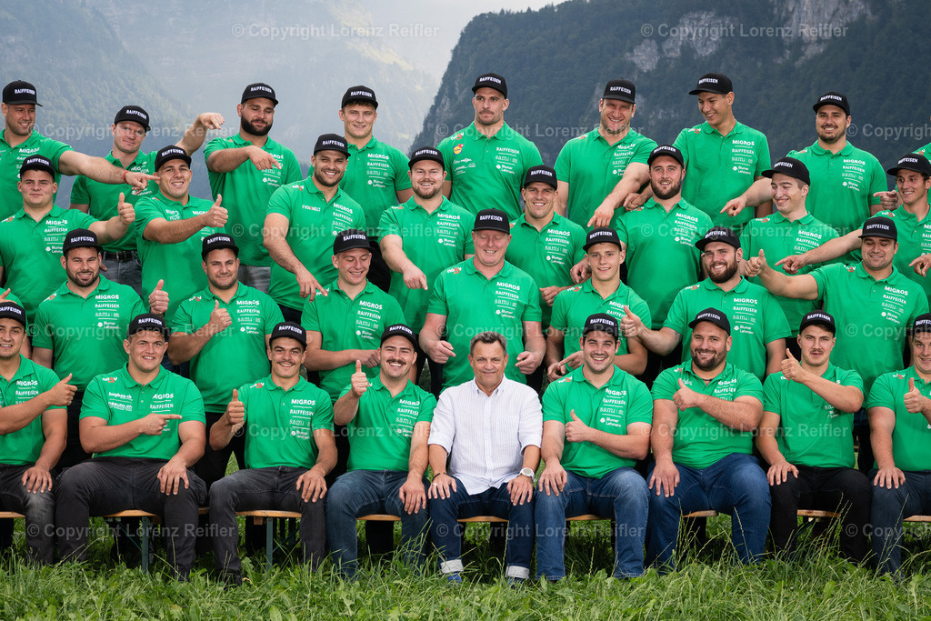 Schwingen -  ESAF Team NOSV 2025 | Mollis, 22.8.25, Schwingen - ESAF Team NOSV.Mit Sponsor Mirgos