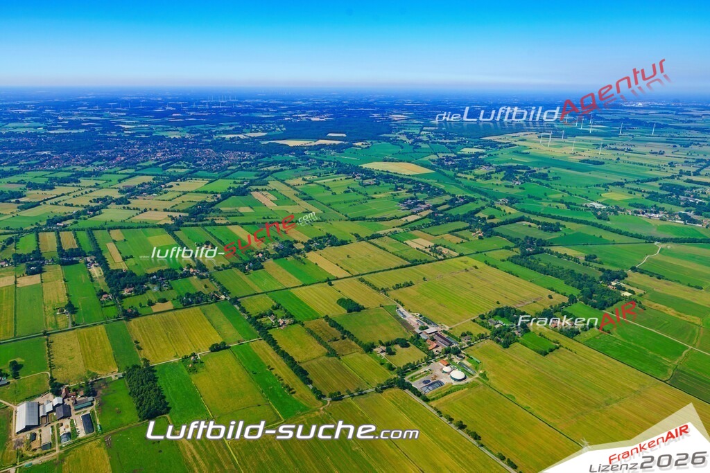 aktuelles Luftbild von  Haddigwardermoor - Luftaufnahme wurde 2018 von https://frankenair.de mittels Flugzeug (keine Drohne) erstellt.