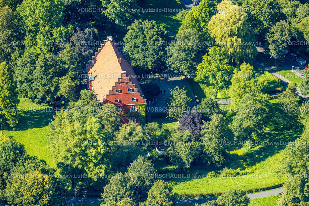 Dortmund240804629 | Luftbild, Wenge Park und Haus Wenge ehemaliger Adelssitz und historische Sehenswürdigkeit, Lanstrop, Dortmund, Ruhrgebiet, Nordrhein-Westfalen, Deutschland
