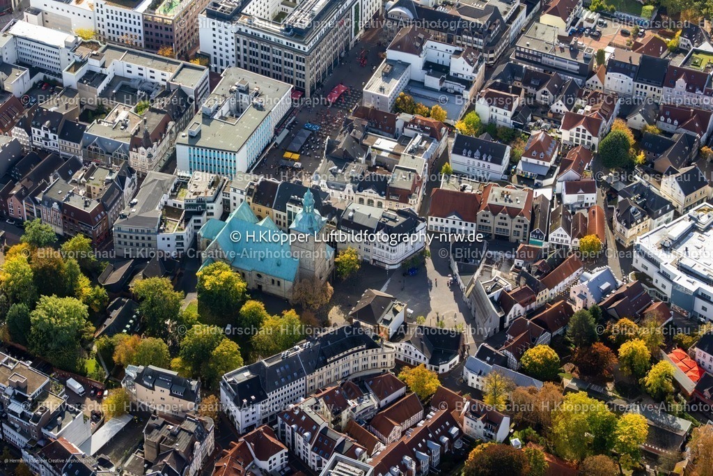 Luftbild Recklinghausen-6798 | Luftbildfotografie Herbstluftbild Stadtansicht vom Innenstadtbereich in Recklinghausen - Realisiert mit Pictrs.com