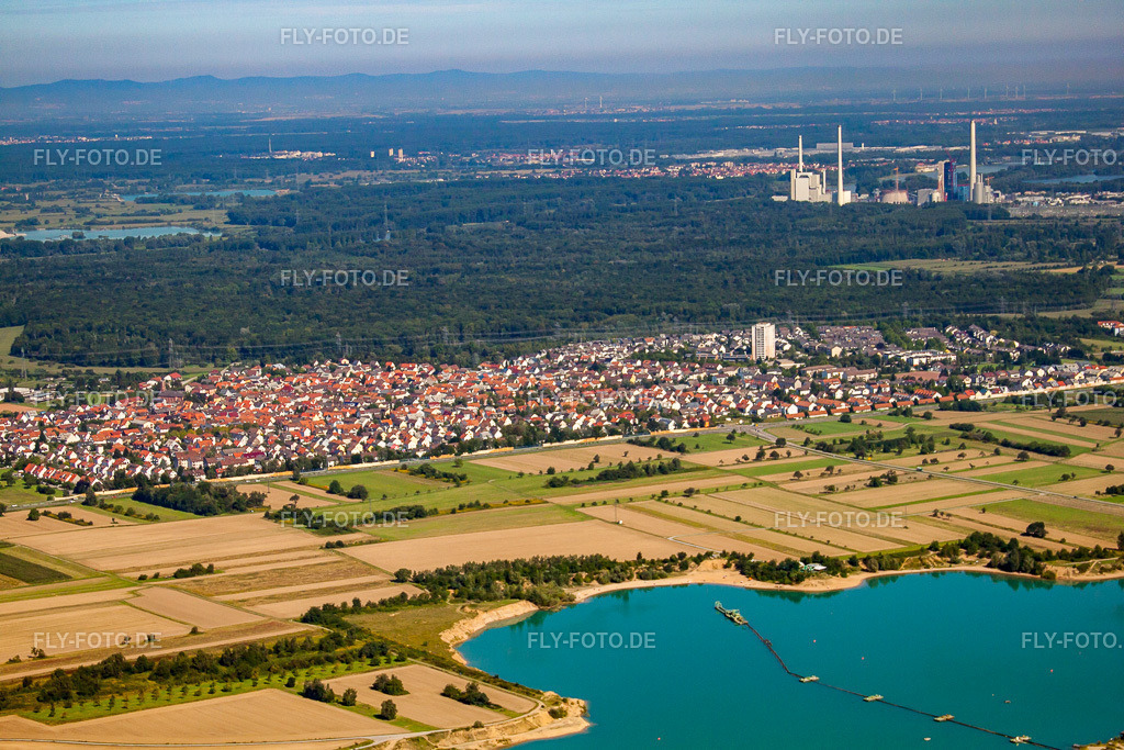 Ortsansicht von Südosten | Luftbild: Ortsansicht von Südosten im Ortsteil Mörsch in Rheinstetten im Bundesland Baden-Württemberg in Deutschland. Foto: IMG_31931.jpg vom 20.08.2010 durch Werner Riehm/FLY-FOTO.de - Realisiert mit Pictrs.com