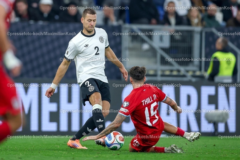 DFB10102501145 | 10.10.2025, Fußball, Länderspiel, Deutschland - Luxemburg, UEFA WM-Qualifikation, 2025/2026, Gruppe A, PreZero Arena in Sinsheim: xxxxxxxxxxxxxDFB regulations prohibit any use of photographs as image sequences and or quasi-video.