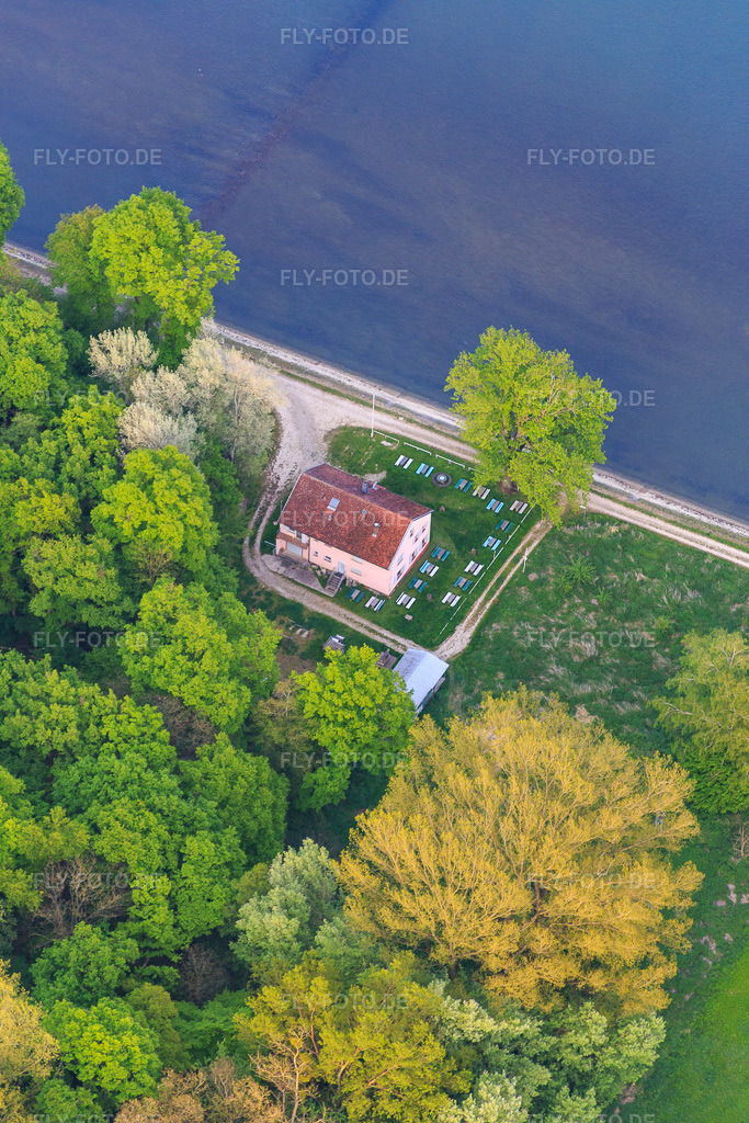 Luftbild: Goldgrund am Rheinufer im Ortsteil Maximiliansau in Wörth im Bundesland Rheinland-Pfalz in Deutschland. Foto: IMG_077956.jpg vom 24.04.2015 durch Werner Riehm/FLY-FOTO.de