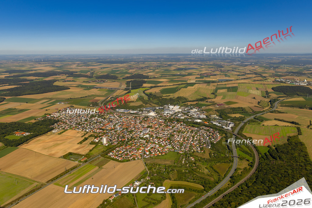 Das Luftbild zeigt :  Rottendorf - Die Luftaufnahme wurde 2023 vom UL-Flugzeug aus erstellt ( keine Drohne ) - Hochauflösende Luftaufnahme - Für grossformatige Ausdrucke geeignet. Die Geschenkidee !Mit Lizenz und Bildrechte bestellbar