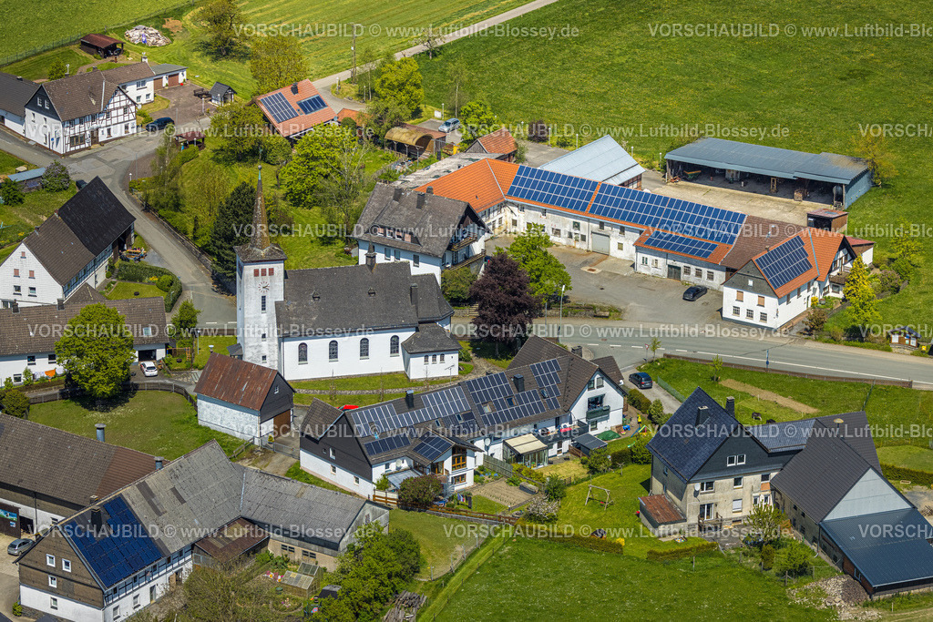 Sundern230505509 | Luftbild, St. Nikolaus Kirche, Meinkenbracht, Sundern, Sauerland, Nordrhein-Westfalen, Deutschland