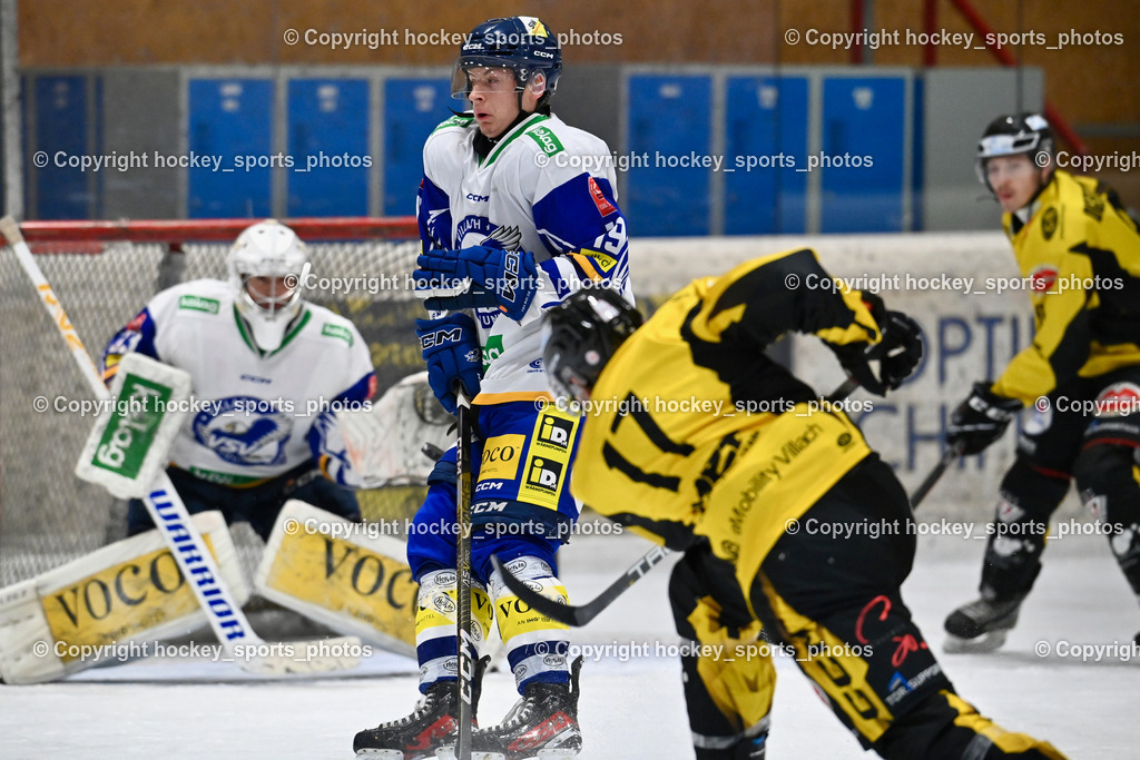 MET PHOTOVOLTAIK HORNETS SPITTAL vs. EC VSV juniors U20  | #19 Wadel Marcel EC VSV juniors U20, #17#MET PHOTOVOLTAIK HORNETS SPITTAL vs. EC VSV juniors U20 , MET PHOTOVOLTAIK HORNETS SPITTAL vs. EC VSV juniors U20  am 05.11.2024 in Spittal an der Drau (Goldeck Stadion), Austria, (Photo by Bernd Stefan)