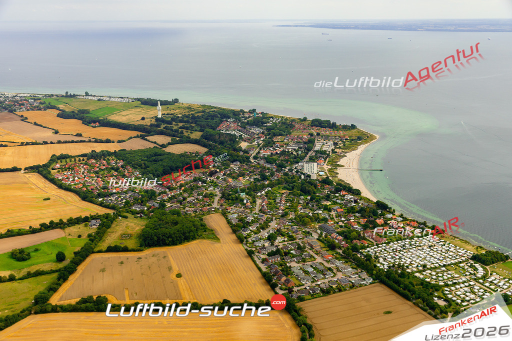 Die Luftaufnahme Pelzerhaken - Neustadt in Holstein wurde 2022 vom Flugzeug aus (keine Drohne) erstellt. Hohe Auflösung -für große Poster und Wandbilder geeignet - Garantiert!