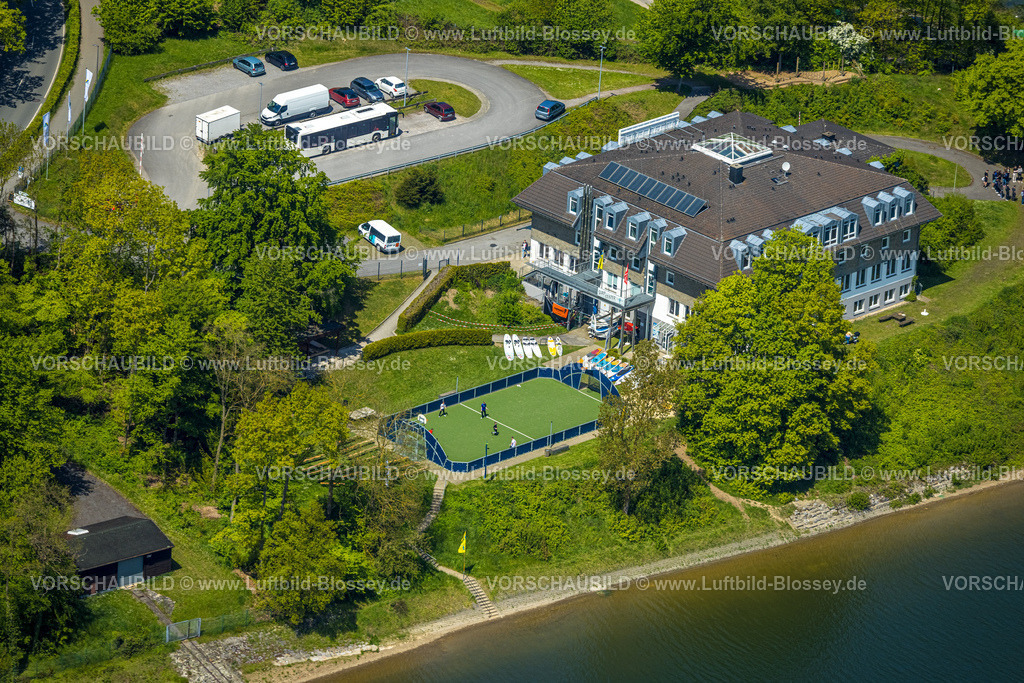 Sundern230505334 | Luftbild, DJH Jugendherberge Sorpesee, Surf Center, Sportplatz, Langscheid, Sundern, Sauerland, Nordrhein-Westfalen, Deutschland