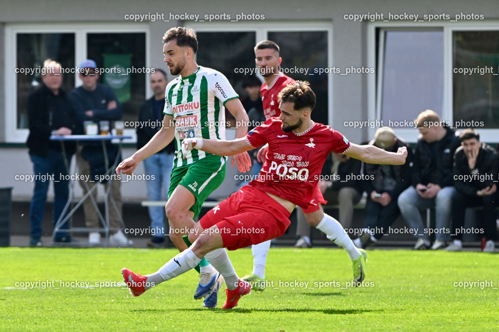 SV Donau Klagenfurt vs. SAK | #70 Melvin Osmic SV Donau,  #24 Zoran Vukovic SV Donau,  SV Donau Klagenfurt vs. SAK, SV Donau Klagenfurt vs. SAK am 11.04.2026 in Klagenfurt (Sportplat Donau ), Austria, (Photo by Bernd Stefan)