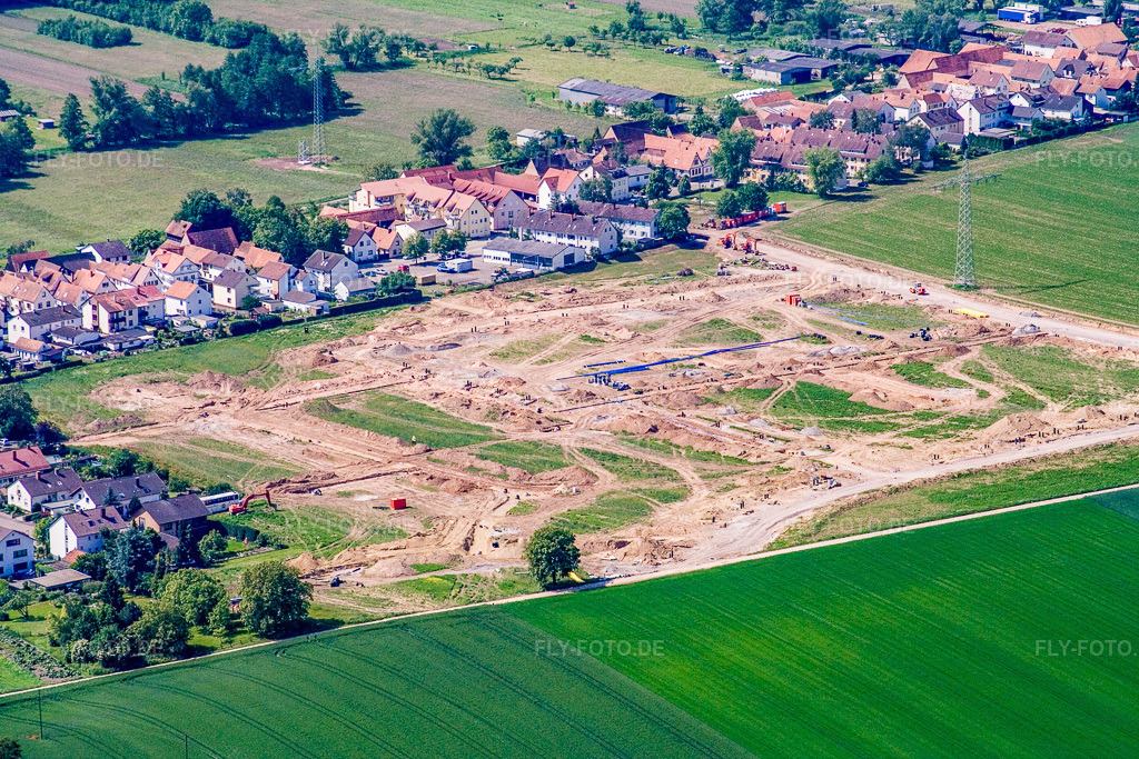 Luftbild: Neubaugebiet Am Höhenweg in Erschliessung in Kandel im Bundesland Rheinland-Pfalz in Deutschland. Foto: IMG_2342.jpg vom 03.06.2006 durch Werner Riehm/FLY-FOTO.de