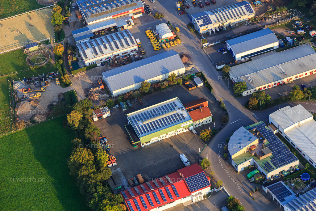 Luftbild: Industriegebiet Am Gäxwald mit Terberg HS GmbH und Fliehmann und Partner mbB in Herxheim bei Landau im Bundesland Rheinland-Pfalz in Deutschland. Foto: IMG_073945.jpg vom 03.10.2014 durch Werner Riehm/FLY-FOTO.deFliehmann und Partner » Steuerberater aus 76751 Jockgrim » Pfalz