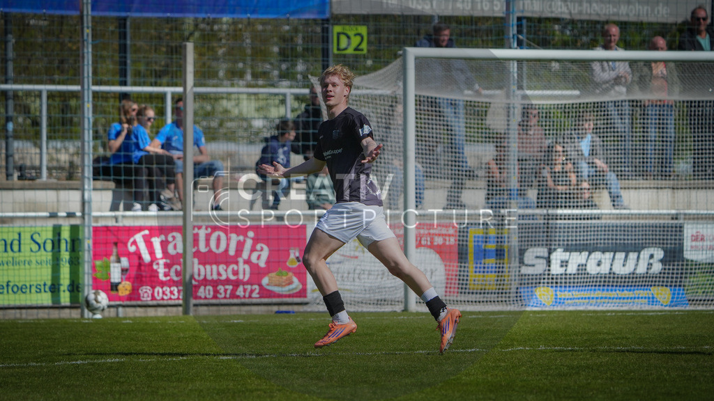 Fußball, Herren, Saison 2025/2026, Regionalliga Nordost, 31. Spieltag, FSV 63 Luckenwalde vs. FSV Zwickau, Sonntag 26.04.2026, Werner-Seelenbinder-Stadion Luckenwalde | Fußball, Herren, Saison 2025/2026, Regionalliga Nordost, 31. Spieltag, FSV 63 Luckenwalde vs. FSV Zwickau, Sonntag 26.04.2026, Werner-Seelenbinder-Stadion Luckenwalde, Im Bild: Luca Prasse (Zwickau) jubelt über seinen Last-Minute Treffer zur 1:0 Führung. - Realisiert mit Pictrs.com
