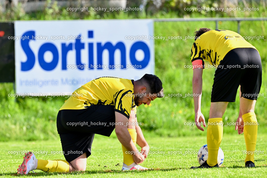 SC Magdalen vs. FC Faakersee | #31 Arnel Mulahalilovic FC Faakersee, #23 Roman Adunka FC Faakersee, SC Magdalen vs. FC Faakersee, SC Magdalen vs. FC Faakersee am 14.04.2024 in Villach (Sportplatz St. Magdalen), Austria, (Photo by Bernd Stefan)