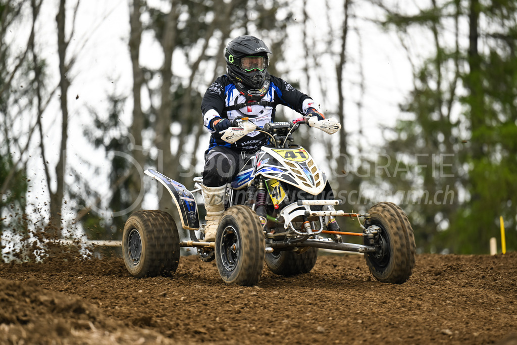 Motocross Schlatt bei Winterthur - 30. April 2023 | #41 Betschart Blacky aus Embrach (CH) auf W Tec in der Kategorie Quad am Motocross Schlatt bei Winterthur, 30. April 2023. 
Instagram: @mx_schlatt | @mc_wila | @sam_schweiz
Bild: Sportfotografie Markus Aeschimann | www.markus-aeschimann.ch - Realisiert mit Pictrs.com