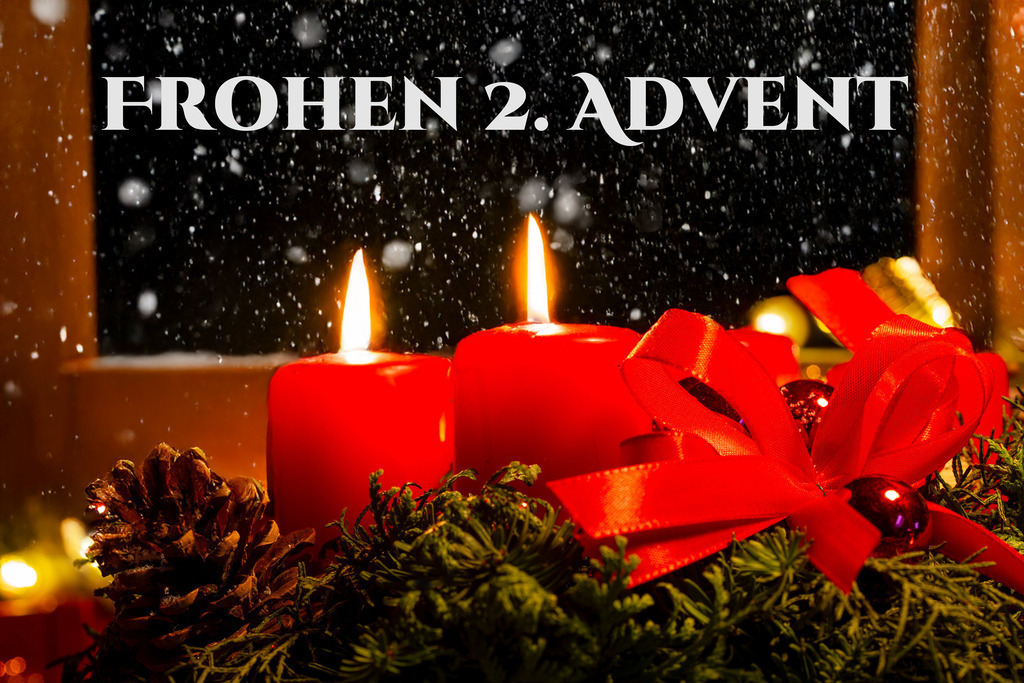 Adventsgrüße Zweiter Advent: Adventskranz mit Schriftzug FROHEN 2. ADVENT | Adventsgrüße Zweiter Advent: Adventskranz mit Schriftzug FROHEN 2. ADVENT - Realisiert mit Pictrs.com