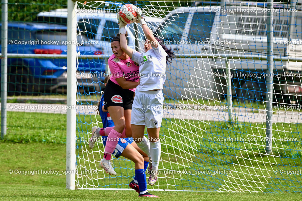 Carinthians Hornets vs. GAK 1902 Frauen | #19 Jana Christina Lemberger Carinthians Hornets, #31 Sarah Haller GAK, Carinthians Hornets vs. GAK 1902 Frauen, Carinthians Hornets vs. GAK 1902 Frauen am 01.09.2024 in Sachsenburg (Sportplatz Sachsenburg), Austria, (Photo by Bernd Stefan)