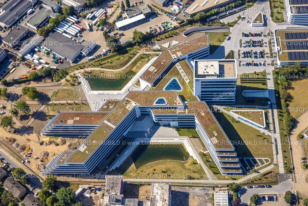 Essen220806940 | Luftbild, Aldi Nord Campus, Zentrale, Solardach, Essen-Kray, Essen, Ruhrgebiet, Nordrhein-Westfalen, Deutschland