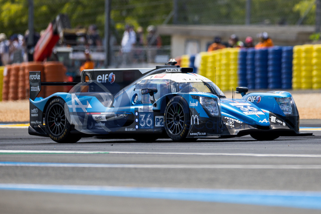 TP-20230605-101-147- | LE MANS,FRANCE,07.Jun.23 - MOTORSPORTS - WEC, FIA World Endurance Championships, 24 Hours of Le Mans, Circuit de la Sarthe, free practice 1. Image shows Matthieu Vaxiviere (FRA), Charles Milesi (FRA) and Julien Canal (FRA/ Alpine ELF Team). Photo: Trainproduction / Matthias Trinkl