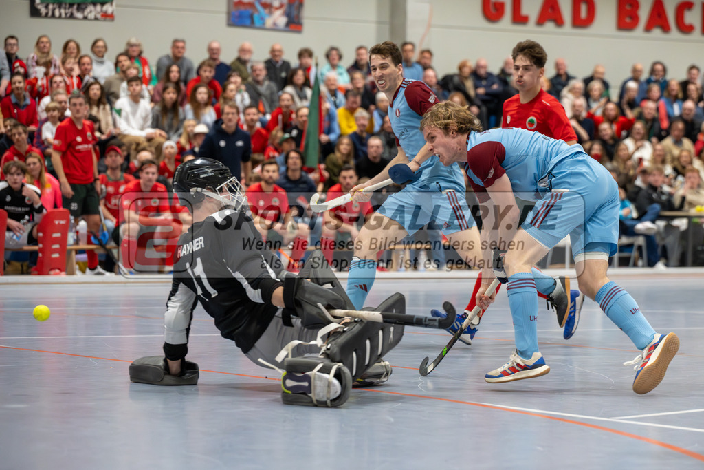 SFE_20260131_0095 | Mönchengladbach, Deutschland, 31.01.26: Hallenhockey 1. Bundesliga Herren Playoff zwischen Crefelder HTC - UHC Hamburg im GHTC Halle am 31.01.2026 in Mönchengladbach, Deutschland. (Foto von Stephan Fehrmann)Mönchengladbach, Germany, 31.01.26: Hallenhockey 1. Bundesliga Herren Playoff between Crefelder HTC - UHC Hamburg in GHTC Halle at 31.01.2026 in Mönchengladbach, Deutschland. (Foto from Stephan Fehrmann)