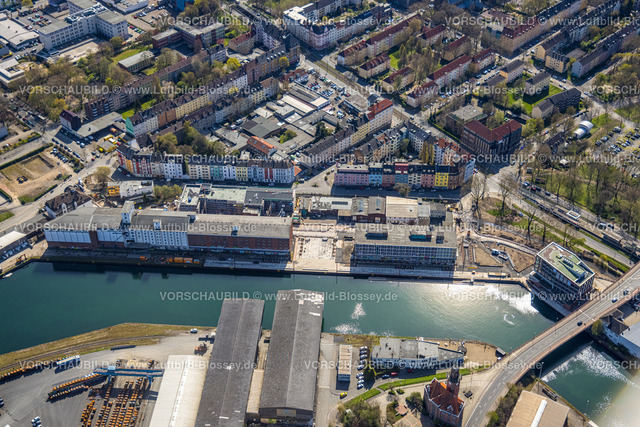 Dortmund220400720 | Luftbild, Hafengebiet in der Nordstadt, Baustelle Hafenquartier Speicherstraße und Lagerhausstraße, Hafen, Dortmund, Ruhrgebiet, Nordrhein-Westfalen, Deutschland