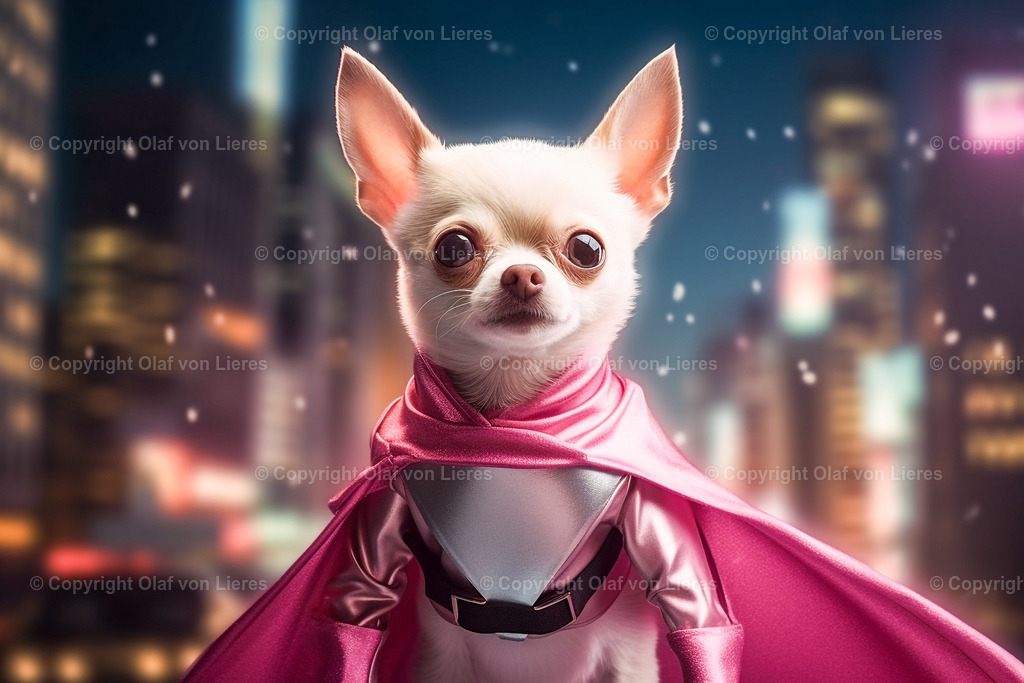 Chihuahua als Superheld | Chihuahua als Superheldin