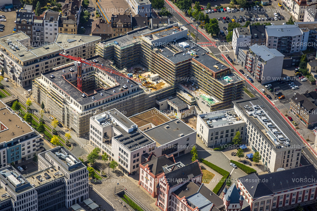 Dortmund220704711 | Luftbild, Geschäftshäuser mit Baustelle Rudolf-Platte-Weg Ecke Hoerder-Bach-Allee, am Phoenix-See, Hörde, Dortmund, Ruhrgebiet, Nordrhein-Westfalen, Deutschland