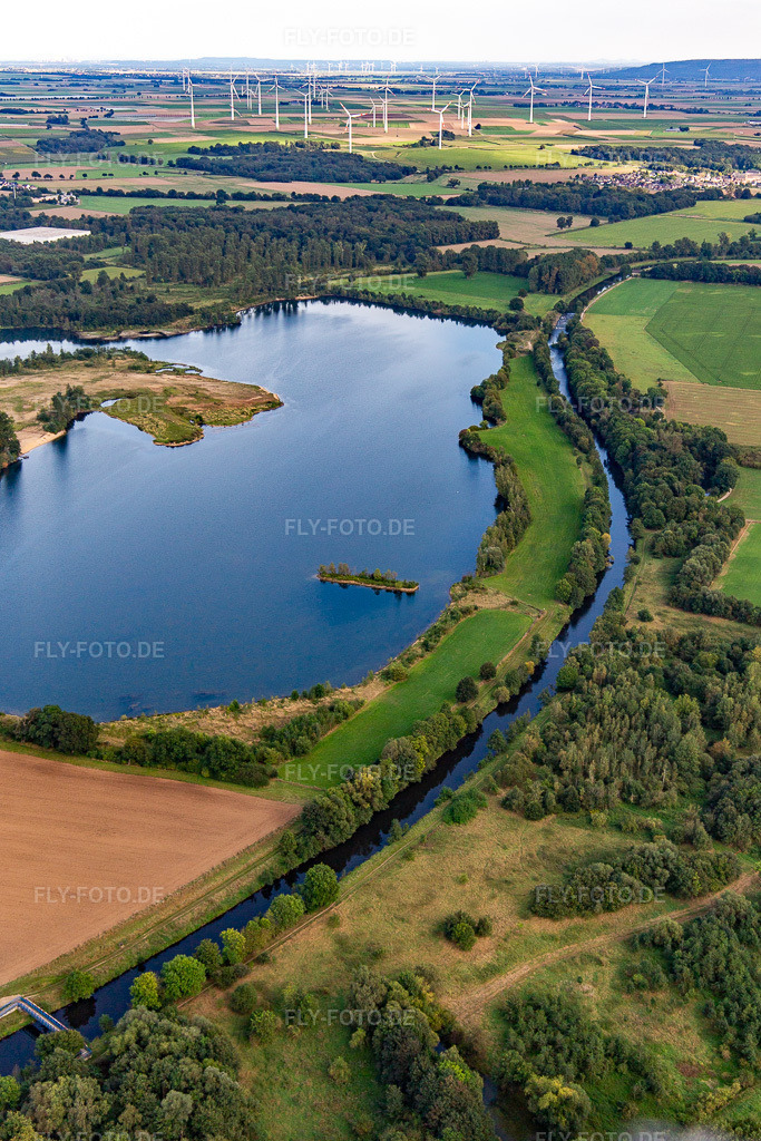 Luftbild: Baggersee an der Rur im Ortsteil Doveren in Hückelhoven im Bundesland Nordrhein-Westfalen in Deutschland. Foto: IMG_143300.jpg vom 07.09.2024 durch Werner Riehm/FLY-FOTO.de
