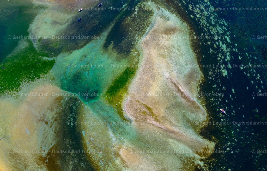 4032278 | Wasserstrukturen im Rhein bei Eschenz, Bodensee