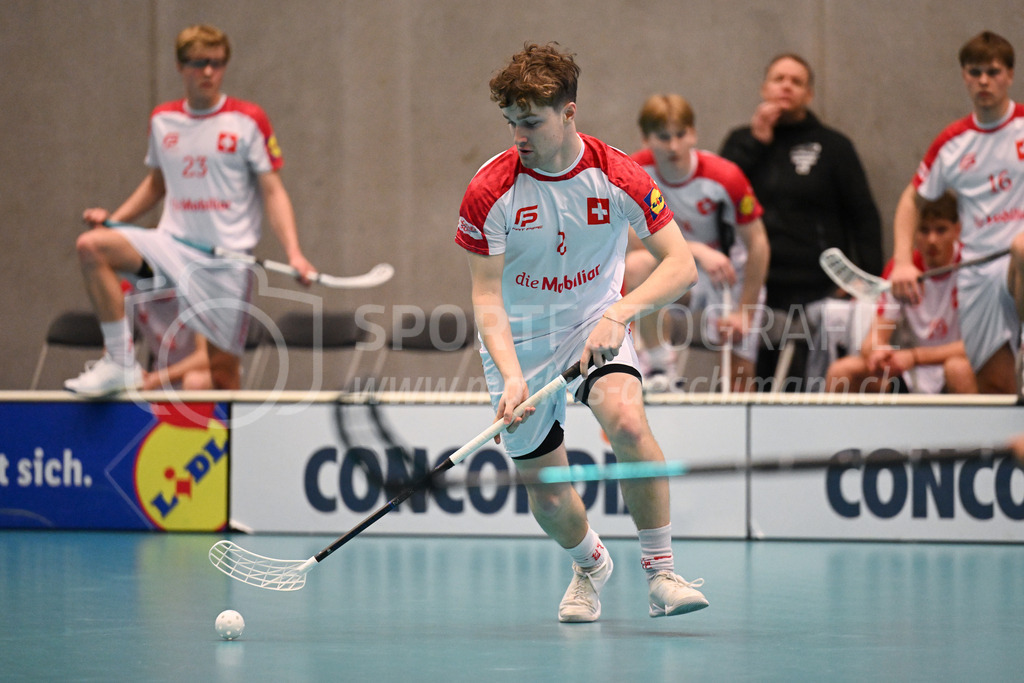 Switzerland B U19 vs Switzerland U19 - 4. February 2024 | Switzerland B U19 vs Switzerland U19
U19 Men International Matches in Switzerland
GoEasy Arena, Siggenthal Station
Switzerland defender #2 Matthias Wahlen.
Credit: Markus Aeschimann | <a href="https://www.markus-aeschimann.ch">Sportfotografie Markus Aeschimann</a> | <a href="https://www.instagram.com/sportfotografie.aeschimann">@sportfotografie.aeschimann</a> - Realisiert mit Pictrs.com