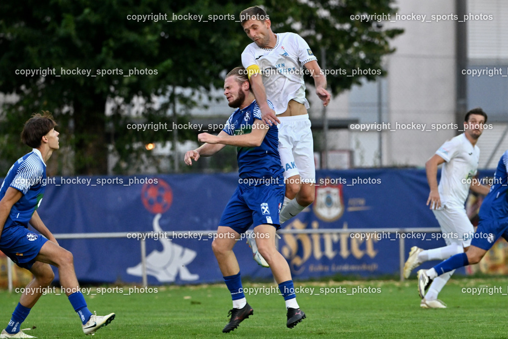SAK vs. SV Dellach Gail | #87 Jakob Wilhelm Steinwender SV Dellach Gail, #22 Leo Ejup SAK, SAK vs. SV Dellach Gail, SAK vs. SV Dellach Gail am 14.08.2025 in Klagenfurt (Sportpark Welzenegg), Austria, (Photo by Bernd Stefan)