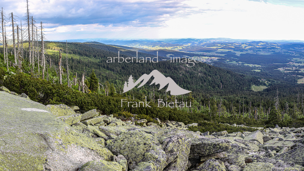 OE7A4099-Pano | das Steinerne Meer am Dreisessel, von hierwunderschöner Ausblick ins Mühlviertel, Österreich