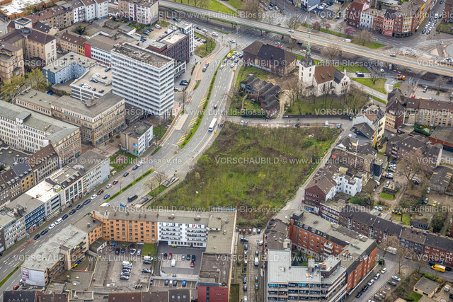 Duisburg230301736 | Luftbild, Brachfläche Steinsche Gasse und Beekstraße, evang. Marienkirche Innenstadt, Altstadt, Duisburg, Ruhrgebiet, Nordrhein-Westfalen, Deutschland